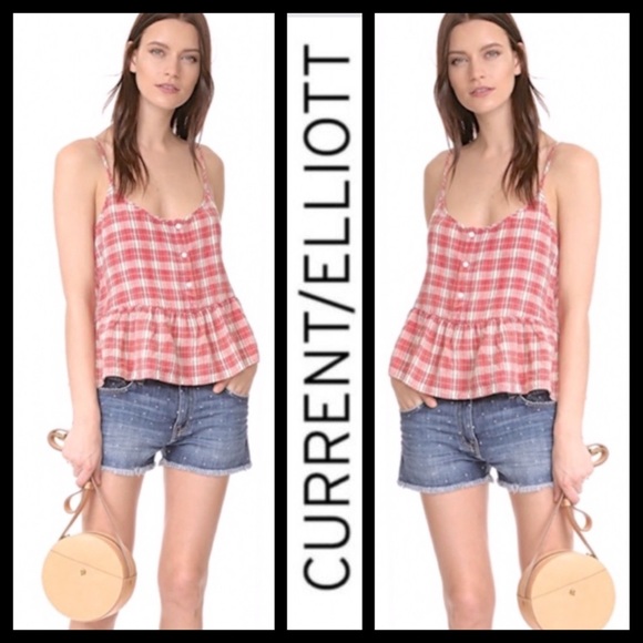 NWOT Current/Elliott The Workwear Peplum Top - Picture 2 of 6